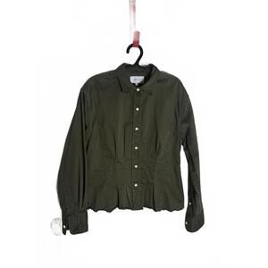 Current Elliot Pleated Fitted Waist Army Shirt